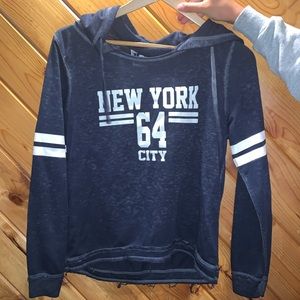 New York cropped hoodie